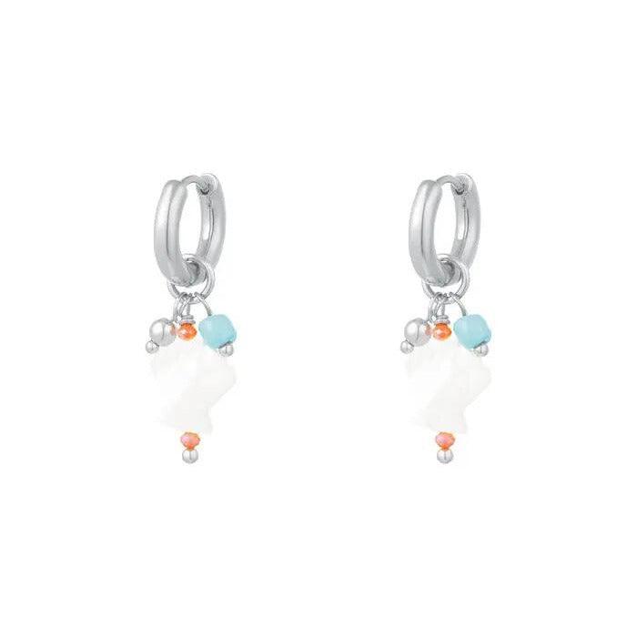 FRENCH RIVIERA | Bea surgical steel rings with seashell mascots (silver)