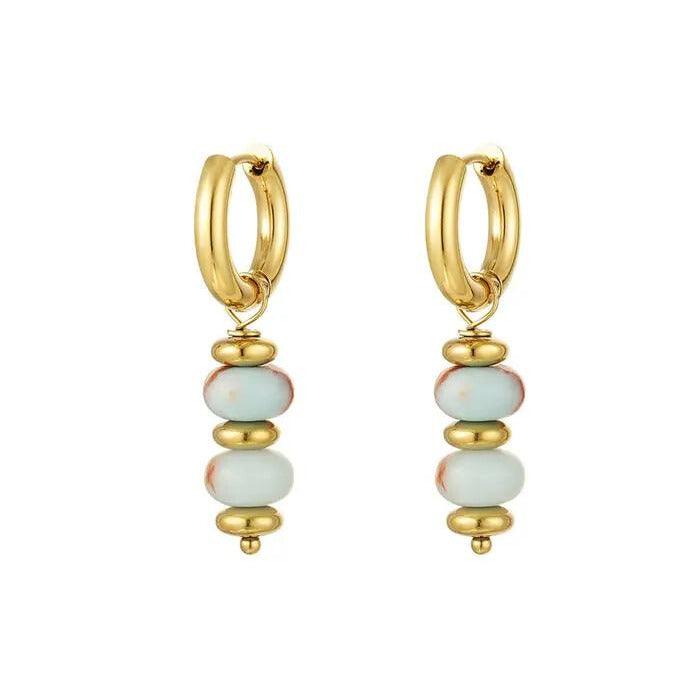 FRENCH RIVIERA | Louisa surgical steel rings with gemstones (gold)