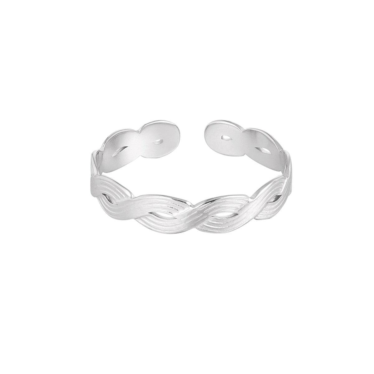 FRENCH RIVIERA | Evie Ring - narrow ring made of surgical steel (silver)