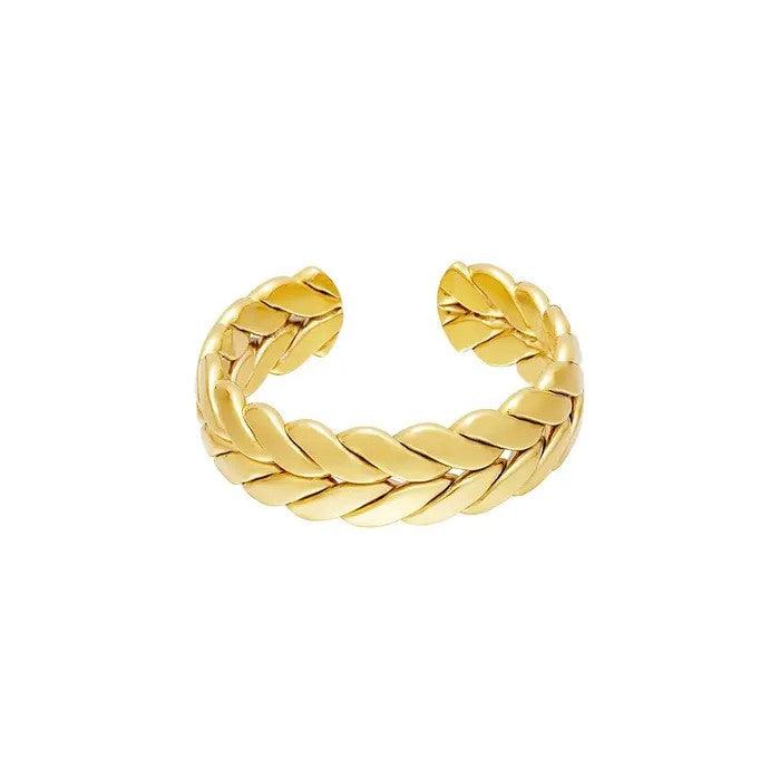 FRENCH RIVIERA | Maple Ring - surgical steel ring (gold)