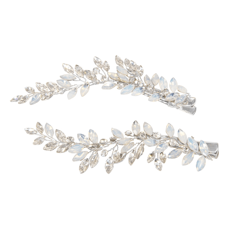 ATHENA BRIDAL | Sandrine Opal Hair Accessory Set (Silver)