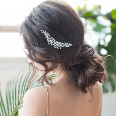 ATHENA BRIDAL | Sandrine Opal Hair Accessory Set (Silver)