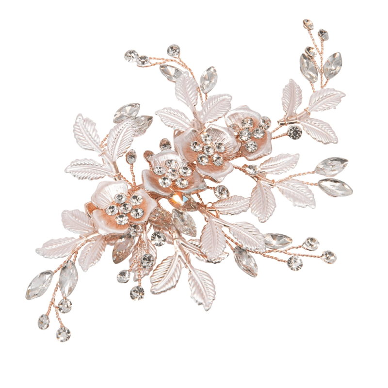 ATHENA BRIDAL | Sara flower hair clip (rose gold)