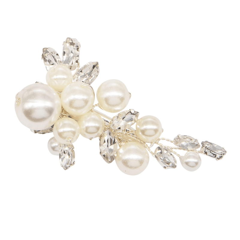 ATHENA BRIDAL | Stéphanie pearl hair clip (silver)