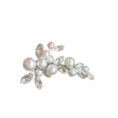 ATHENA BRIDAL | Stéphanie pearl hair clip (silver)