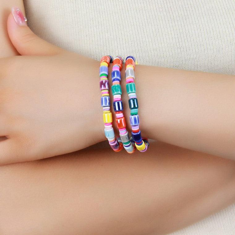 FRENCH RIVIERA | Hayley - set of three colorful ceramic bracelets