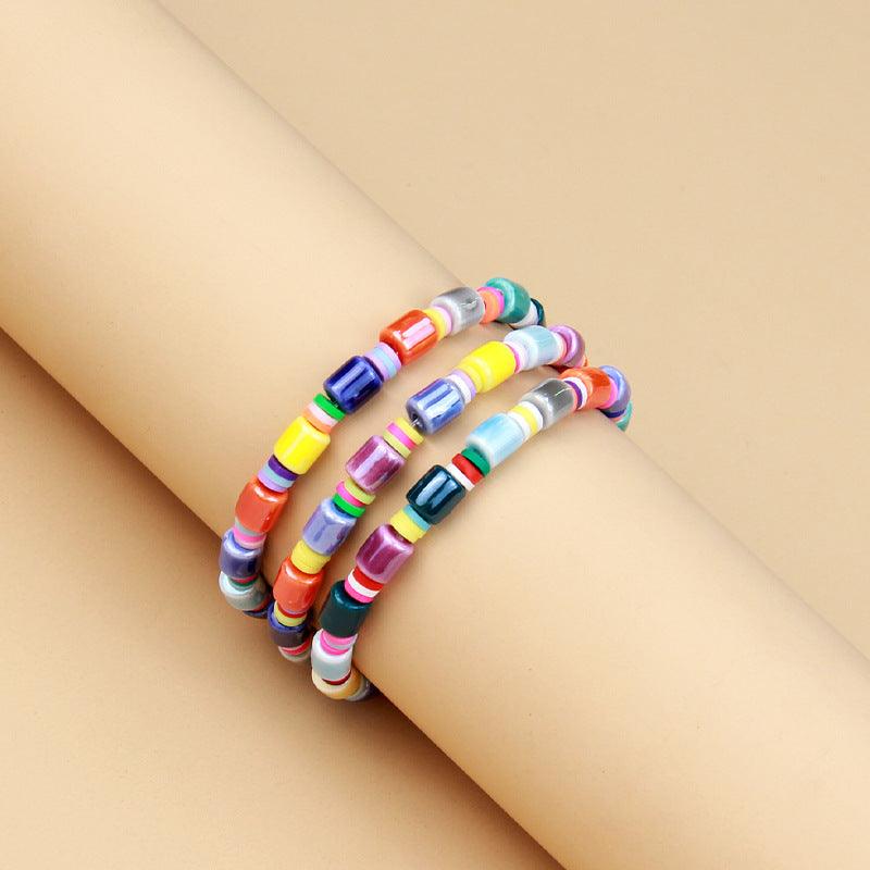 FRENCH RIVIERA | Hayley - set of three colorful ceramic bracelets