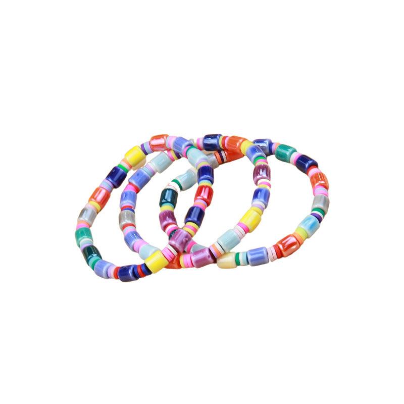 FRENCH RIVIERA | Hayley - set of three colorful ceramic bracelets