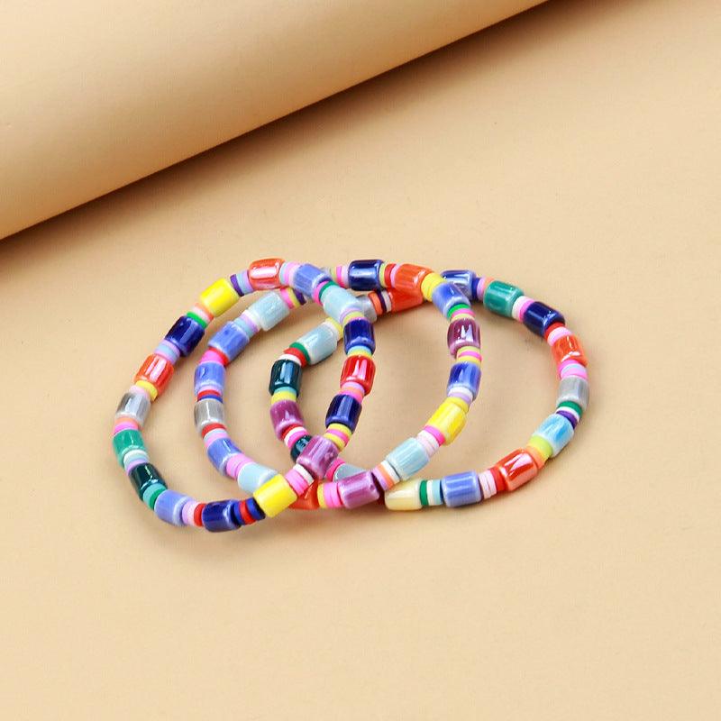 FRENCH RIVIERA | Hayley - set of three colorful ceramic bracelets