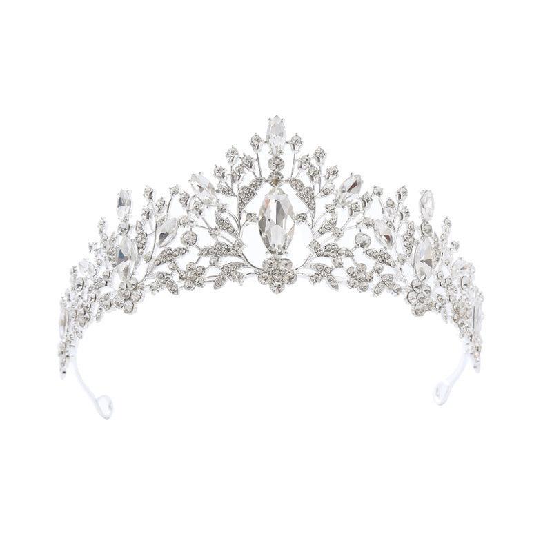 ROMANCE, Belle -silver-colored high tiara with bright stones