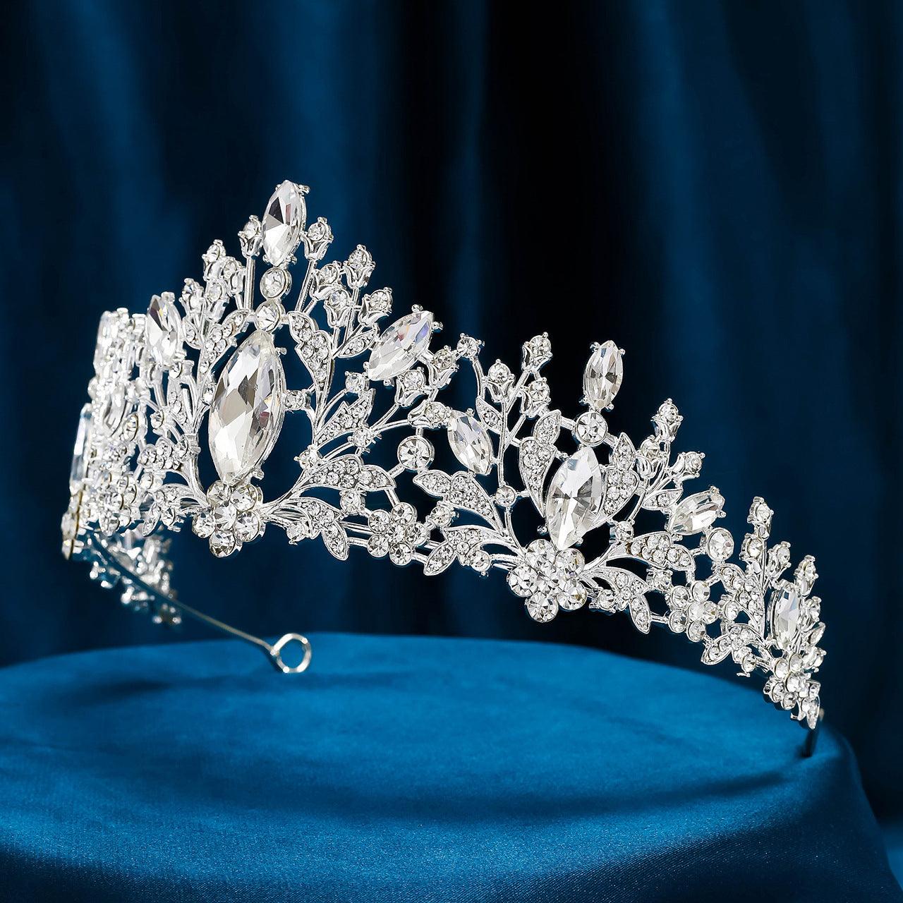 ROMANCE, Belle -silver-colored high tiara with bright stones