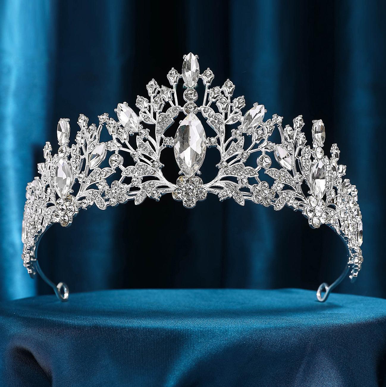 ROMANCE, Belle -silver-colored high tiara with bright stones