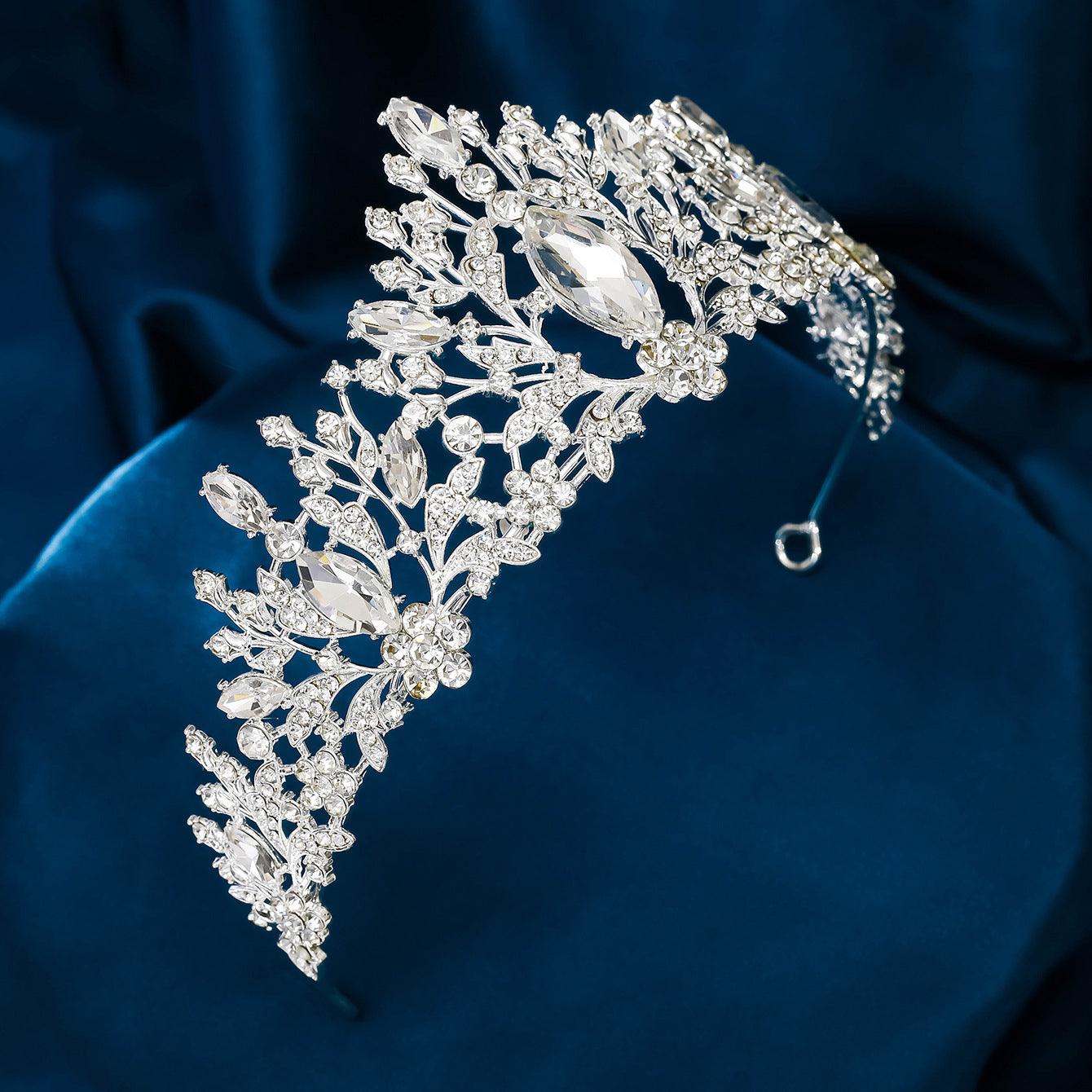 ROMANCE, Belle -silver-colored high tiara with bright stones