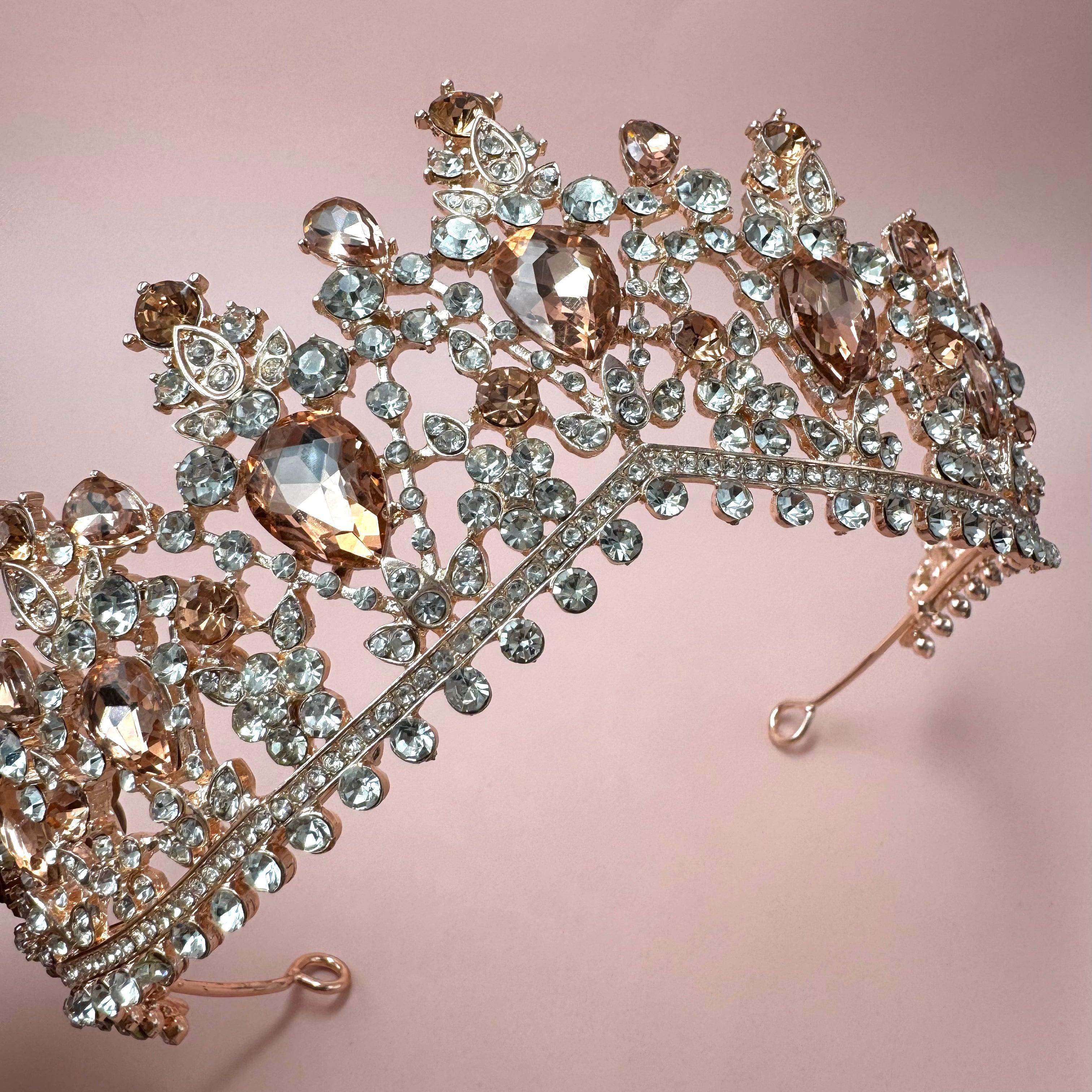 ROMANCE, Sarah -rose gold high tiara