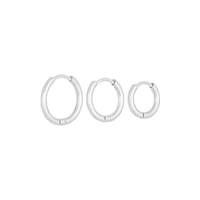 FRENCH RIVIERA | Katie Mini -set of three surgical steel rings (silver)