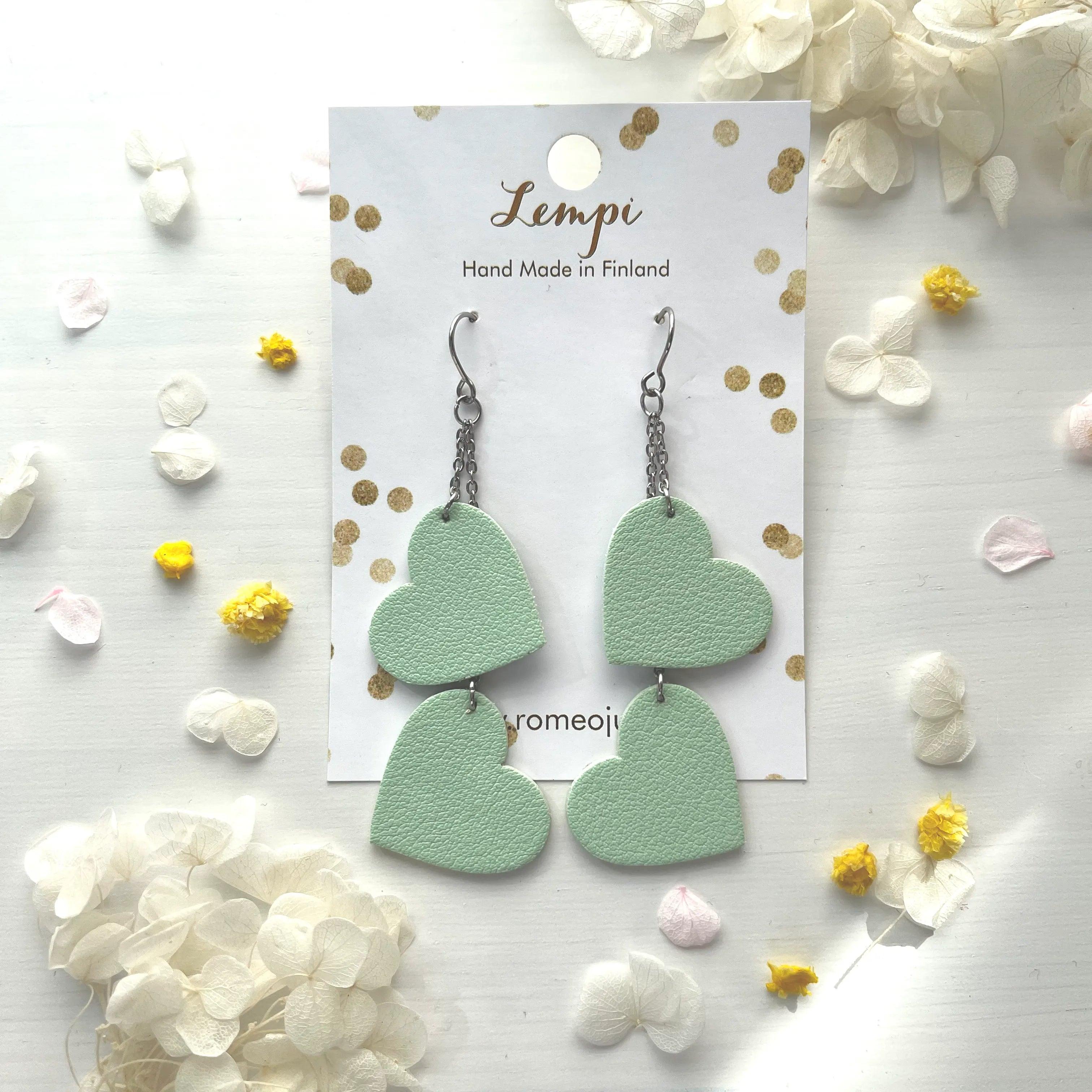 LEMPI® earrings, Lempi (2 pieces, light green)