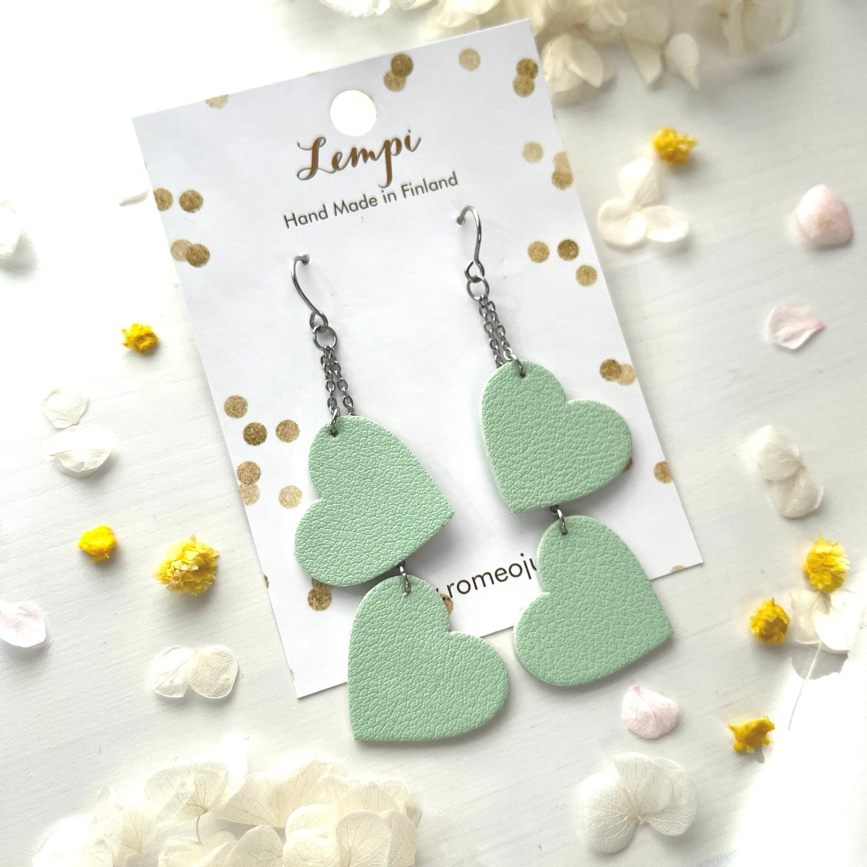 LEMPI® earrings, Lempi (2 pieces, light green)