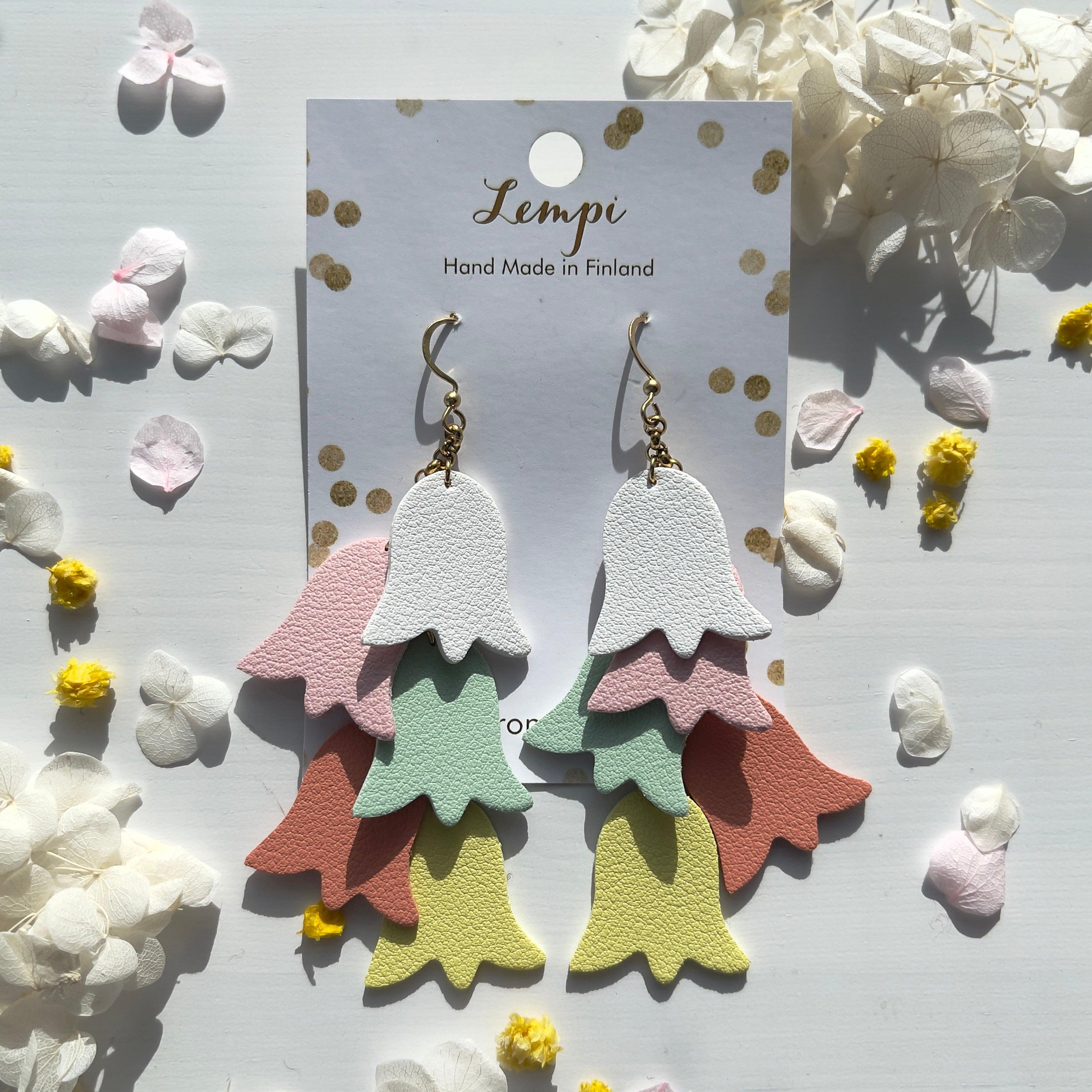 LEMPI® earrings, Keto (large bouquet, multi-colored)