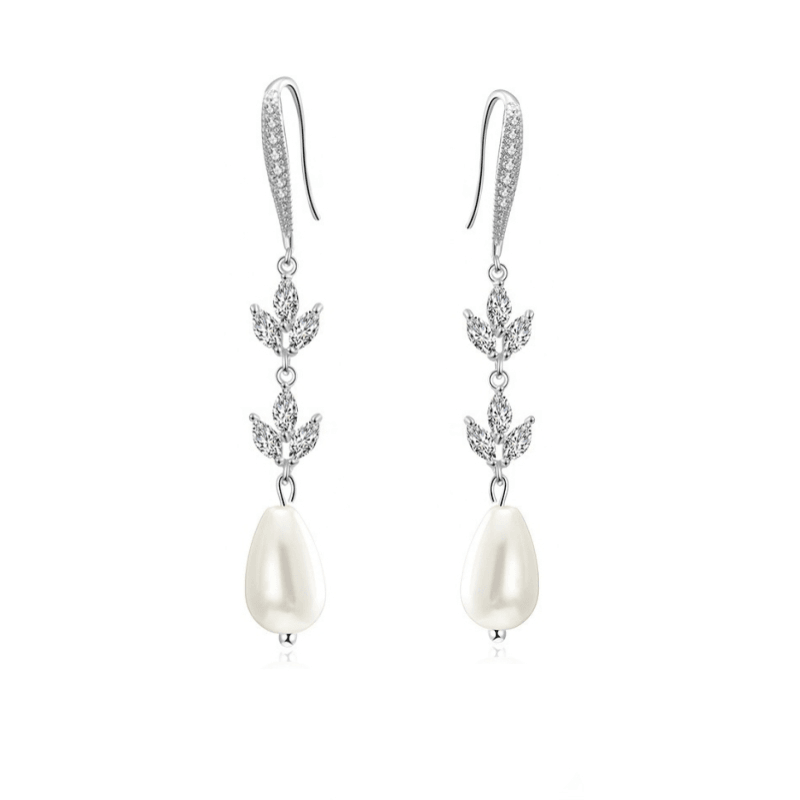 Earrings, ATHENA BRIDAL | Éliane teardrop pearl earrings