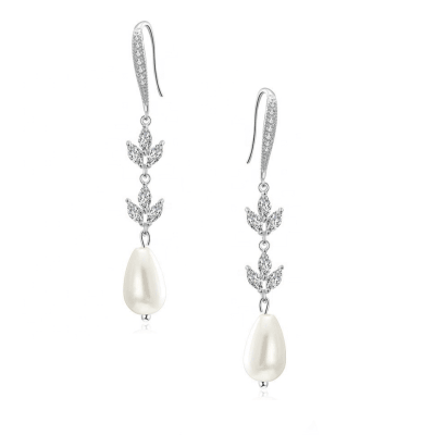 Earrings, ATHENA BRIDAL | Éliane teardrop pearl earrings