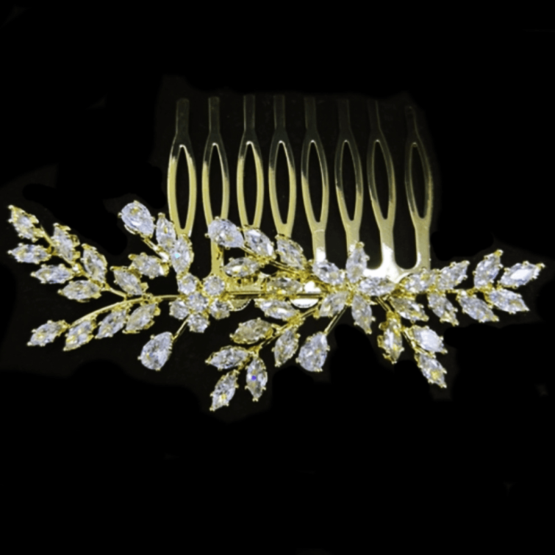 ATHENA BRIDAL | Maëlle crystal hair ornament (gold)