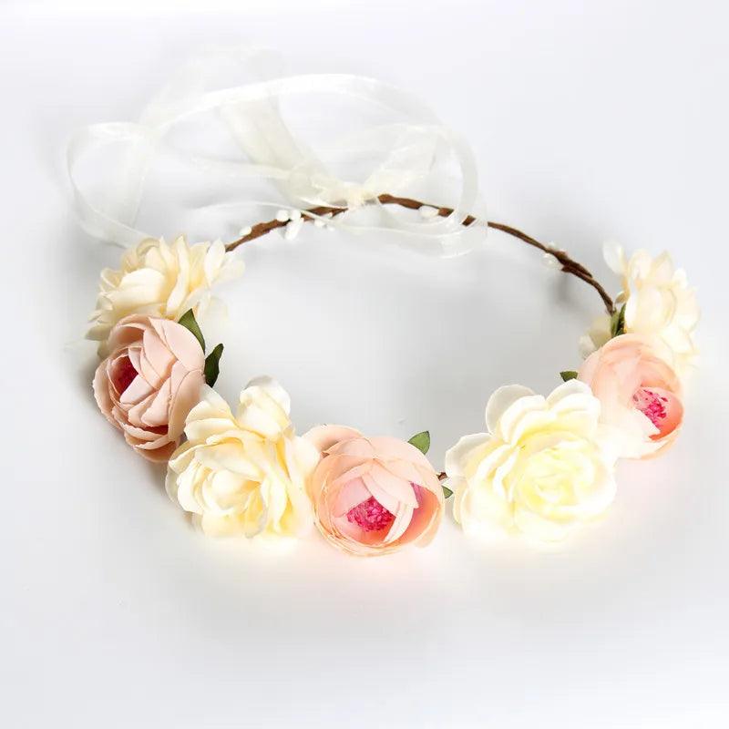 Flower crown | SUGAR SUGAR, First Kiss peach flower headband