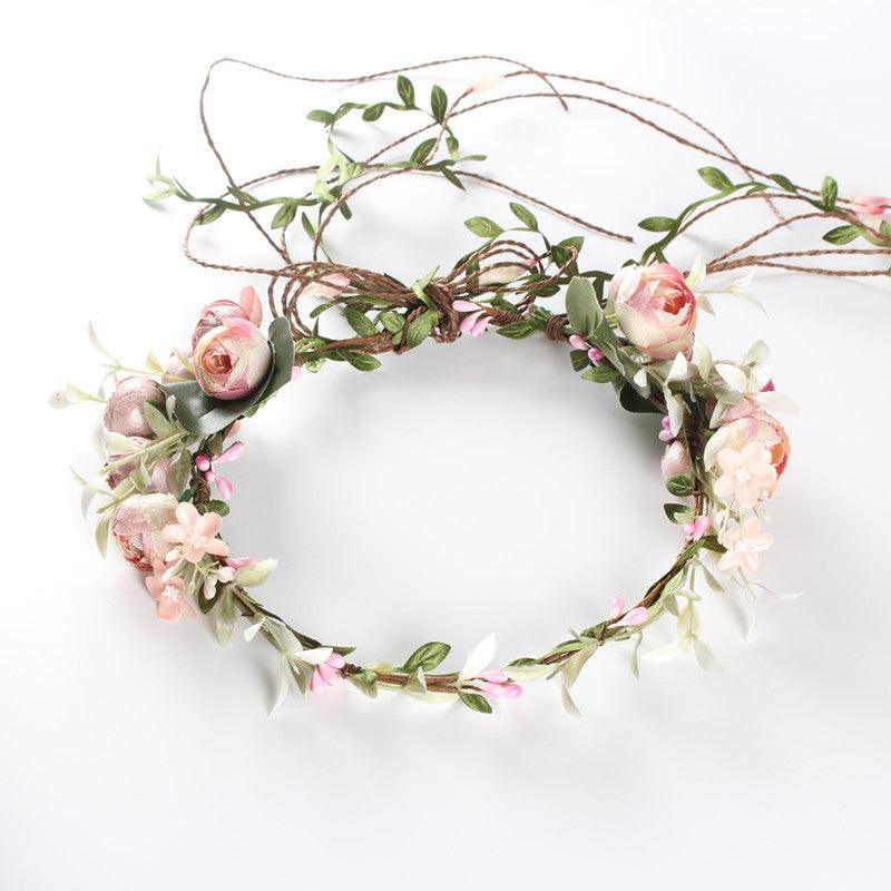 Flower crown | SUGAR SUGAR, Lovely Roses pink flower headband