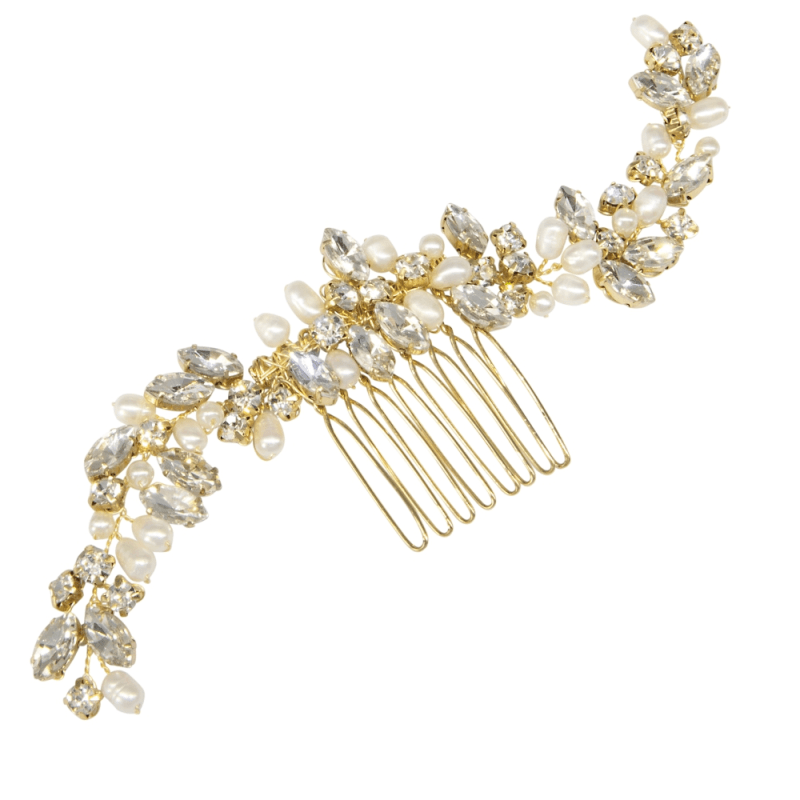 ATHENA BRIDAL | Liliane pearl hair accessory (gold)