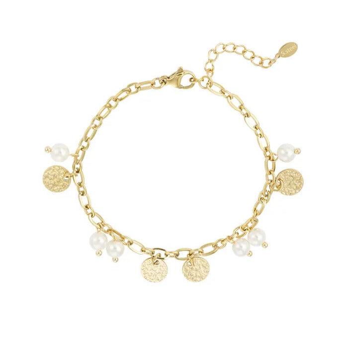 FRENCH RIVIERA | Amalie surgical steel bead bracelet (gold)