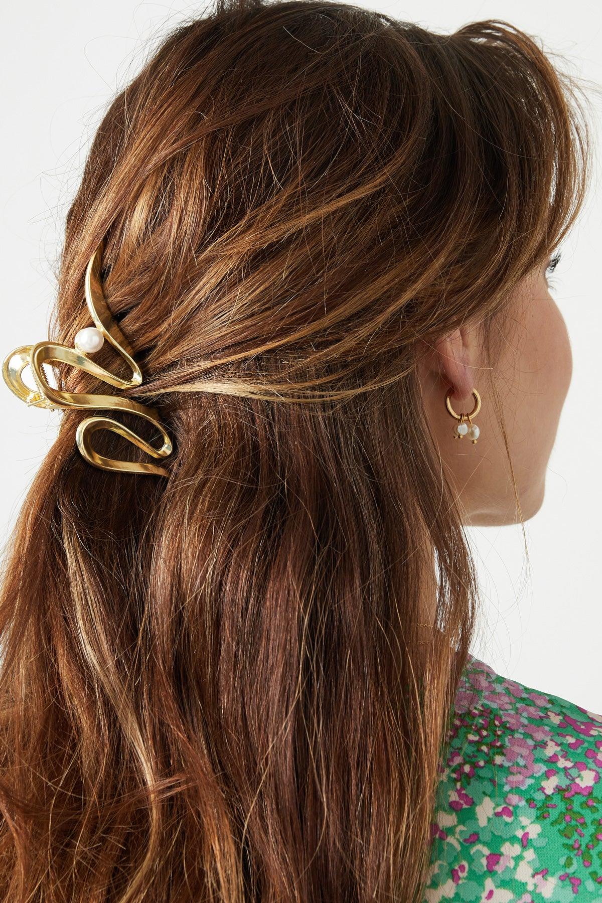 SUGAR SUGAR®, Alexia Clip pearl hair clip (gold)