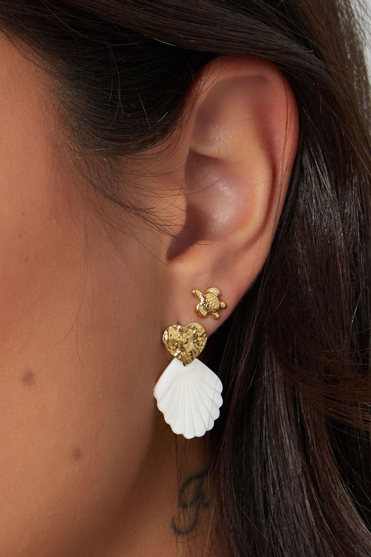 FRENCH RIVIERA | Polly Surgical Steel Turtle Studs (Gold)