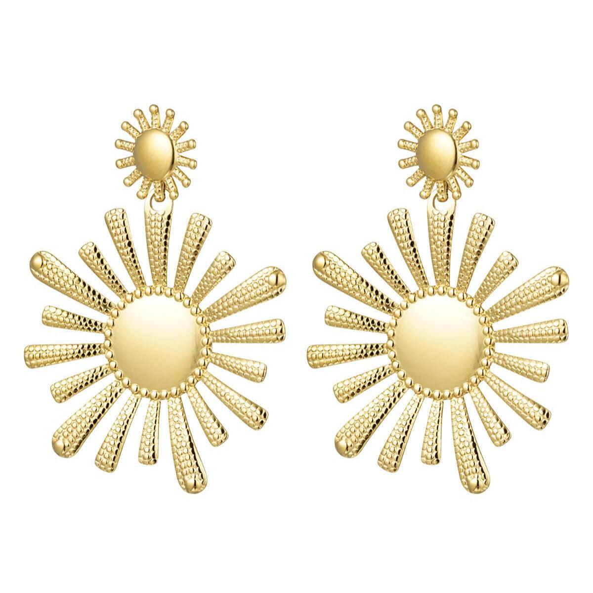 FRENCH RIVIERA | Arabella gold surgical steel earrings