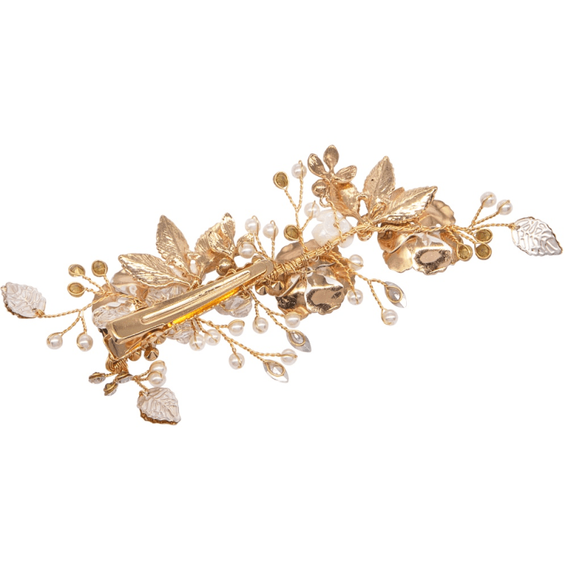 ATHENA BRIDAL | Fleur flower hair accessory with clip (champagne)