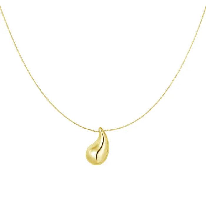 FRENCH RIVIERA | Teardrop surgical steel necklace (gold)