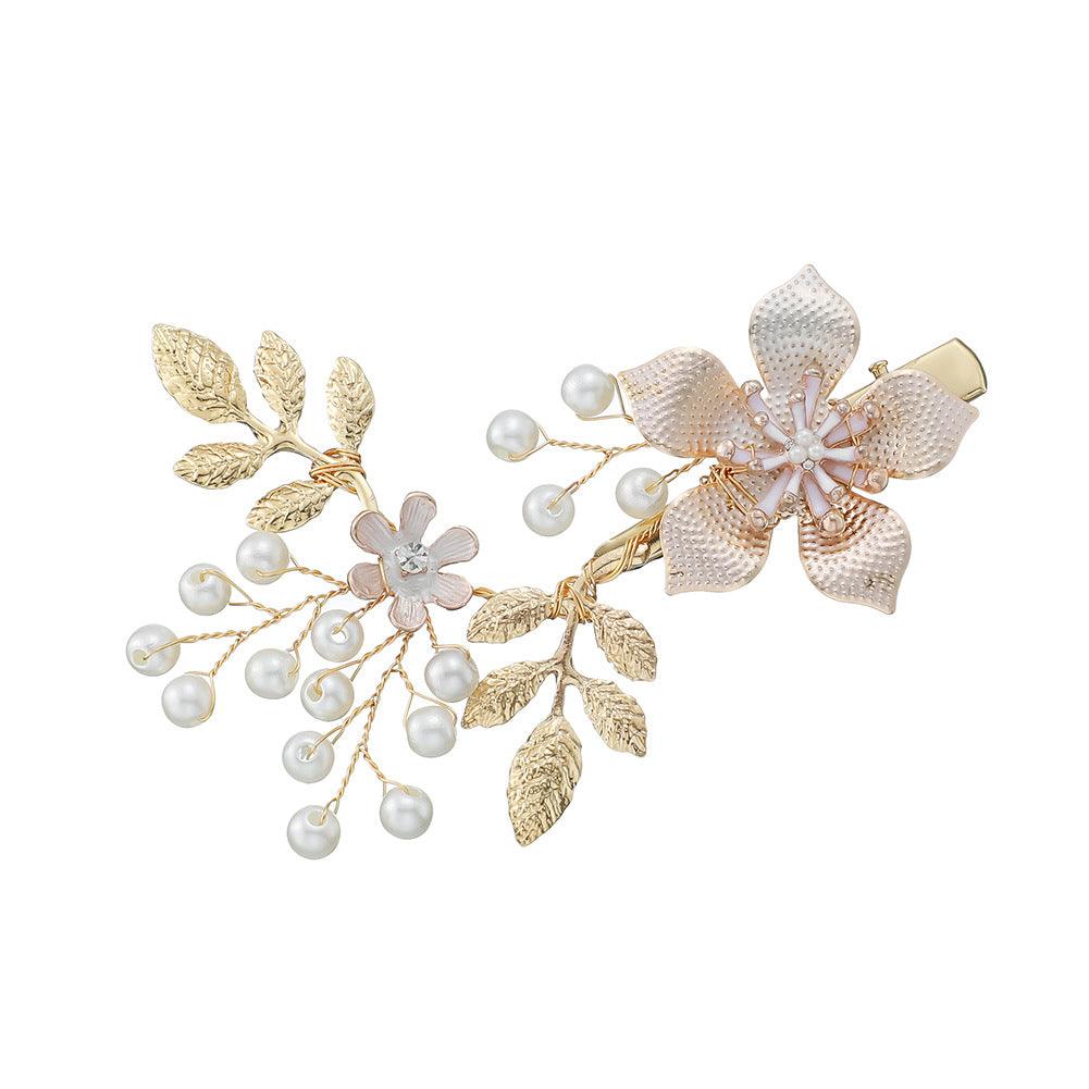 ROMANCE | Lavinia gold-tone floral hair accessory with clip