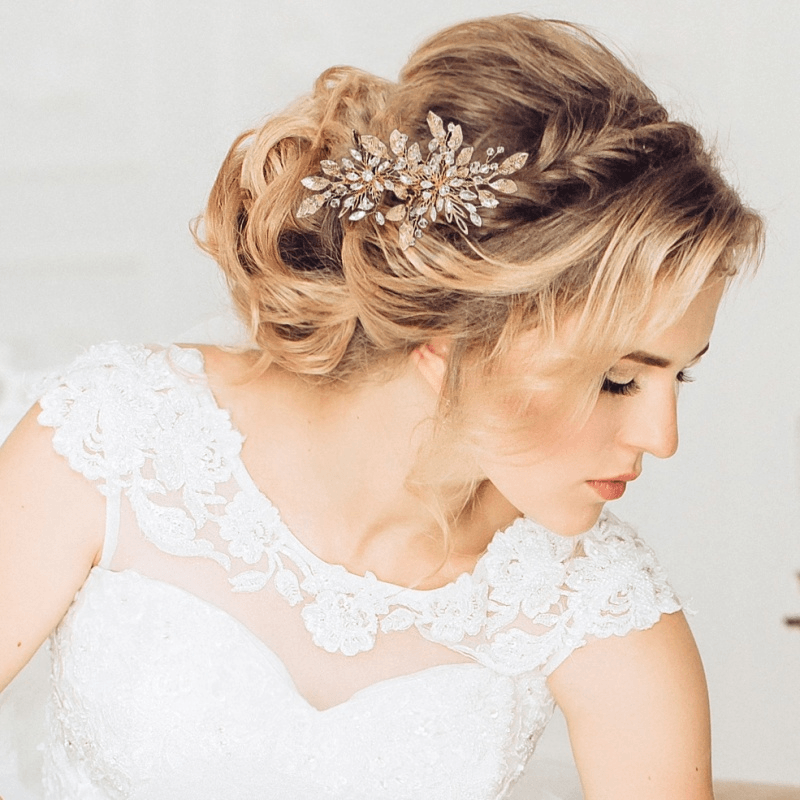 ATHENA BRIDAL | Mireille Crystal Hair Ornament (Gold)