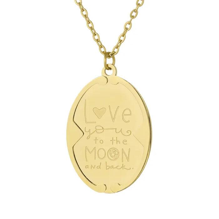 FRENCH RIVIERA | Love You to the Moon surgical steel necklace