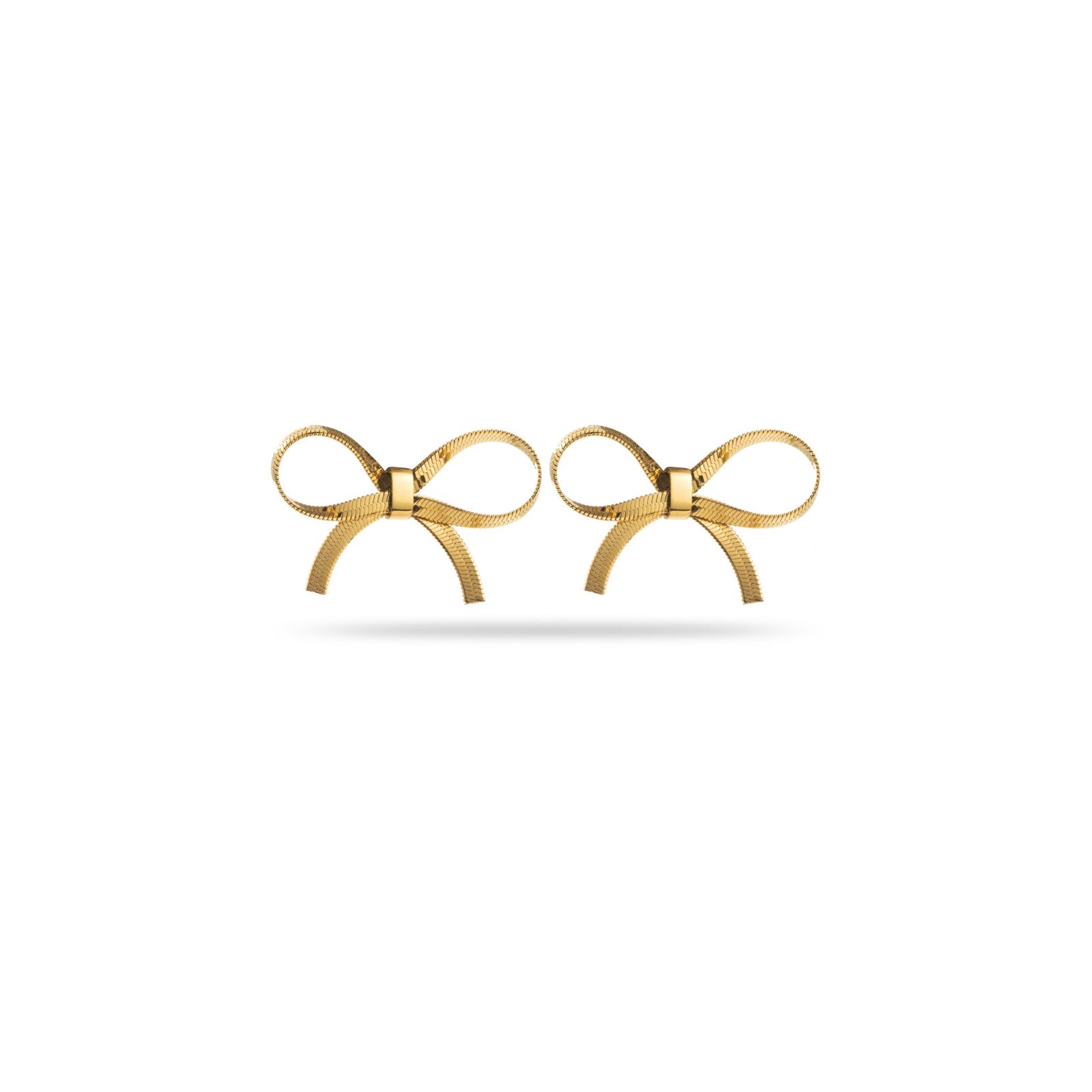 FRENCH RIVIERA | Fiona Surgical Steel Bow Ties (Gold)