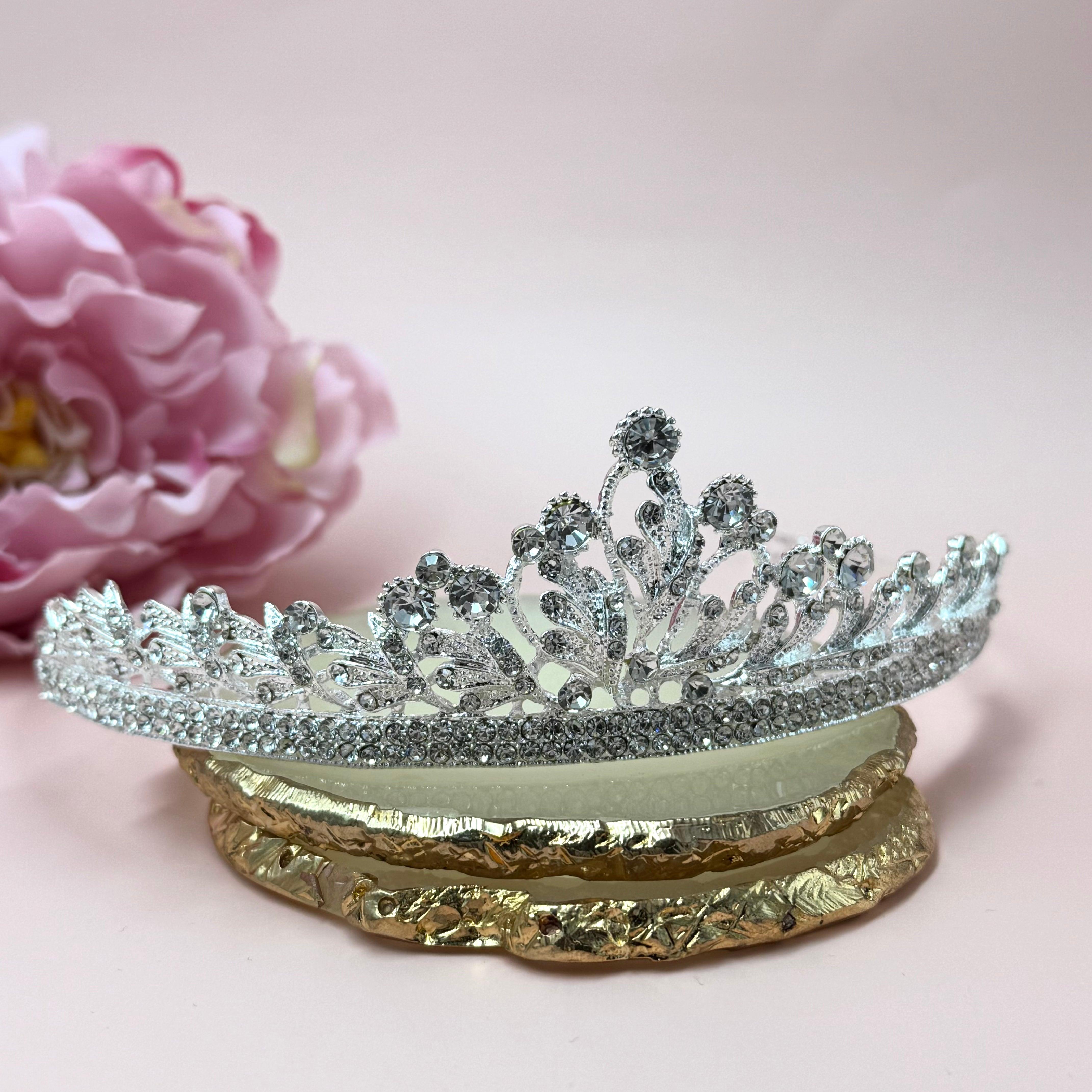 ROMANCE, Serafina silver-colored tiara with bright stones