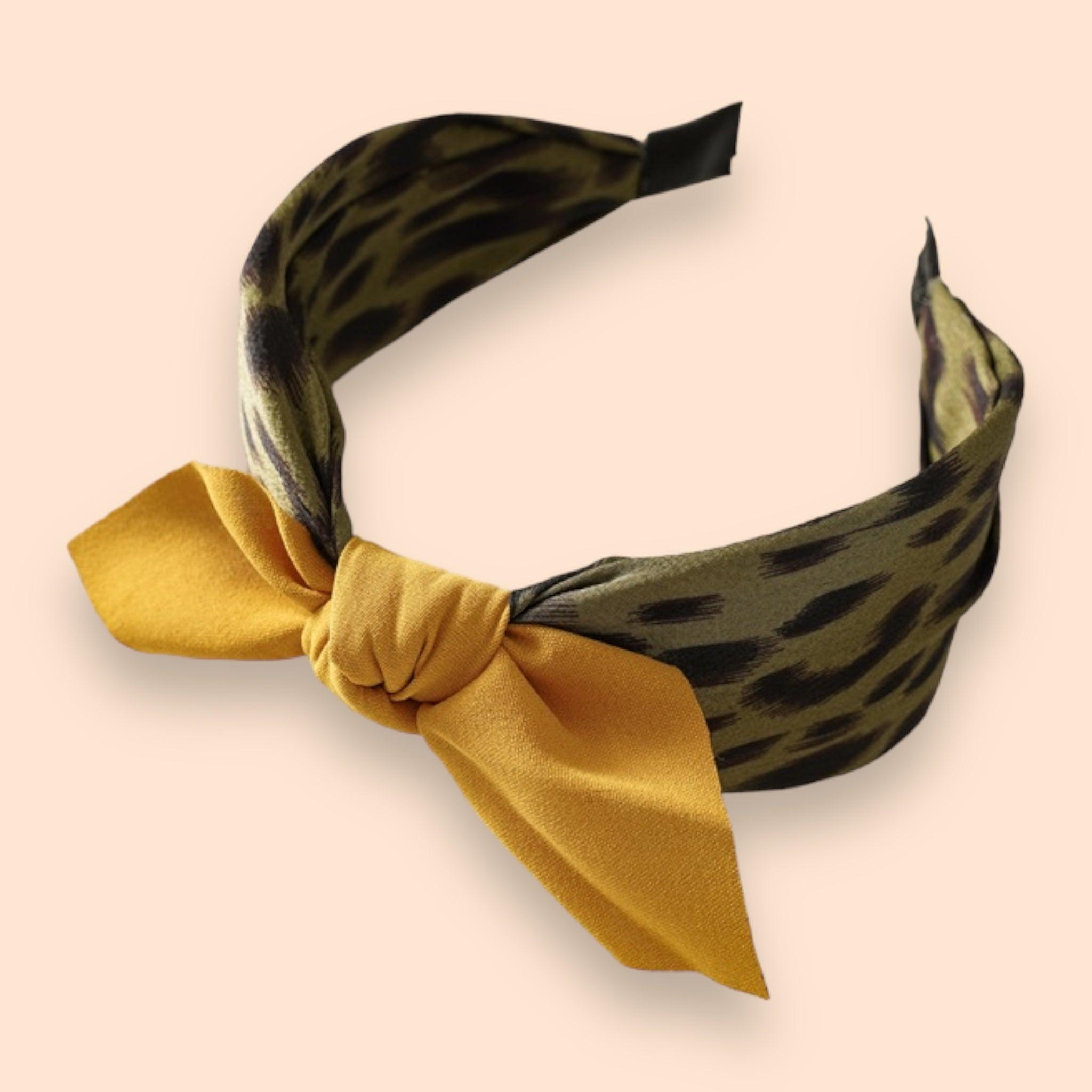 SUGAR SUGAR®, Bowtie Leo -olive green headband (comfy)