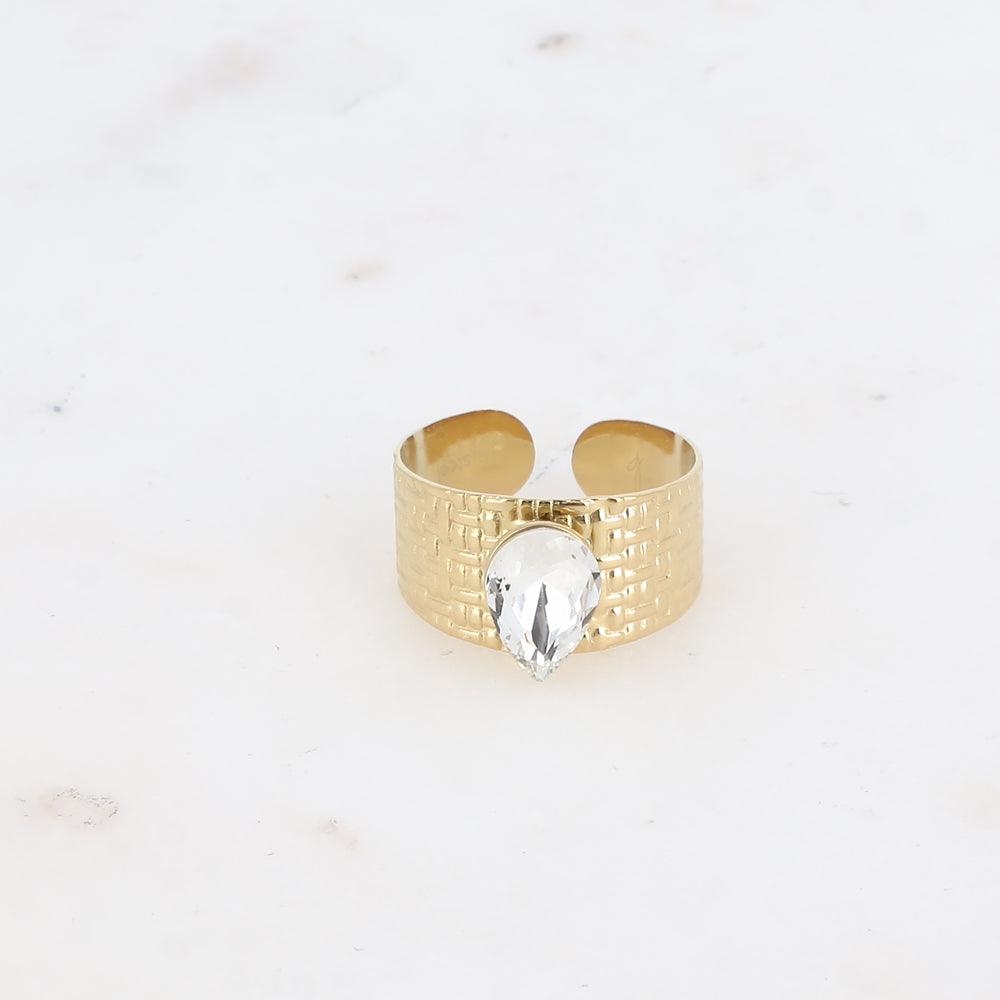 BOHM PARIS | Bague Rochelle -clear surgical steel ring