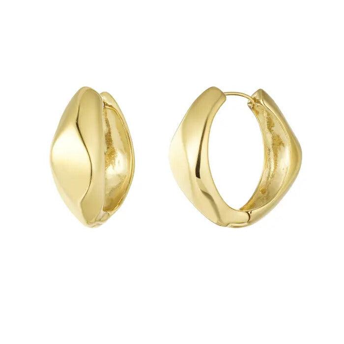 FRENCH RIVIERA | Imogen -thick gold-colored surgical steel rings