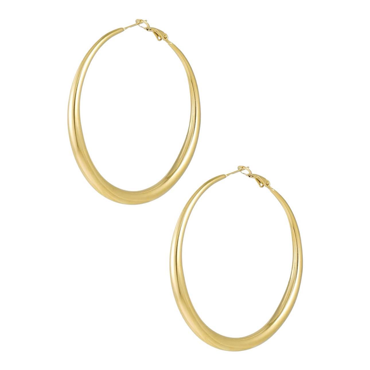 FRENCH RIVIERA | Scarlett wide gold-colored surgical steel rings