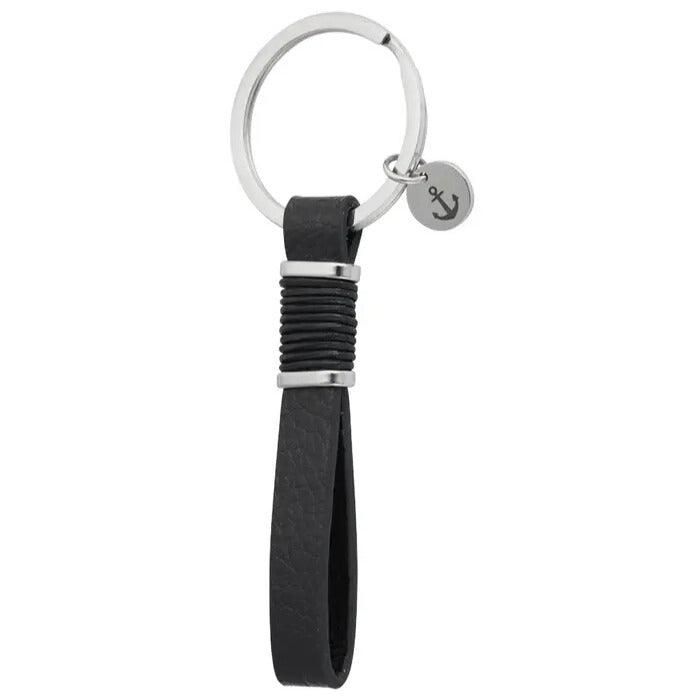 Harbour Key Keychain with Anchor Decoration (Black)