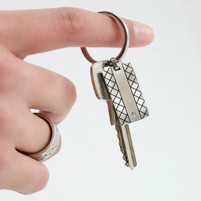 Jasper Keychain - steel key chain with tile decoration