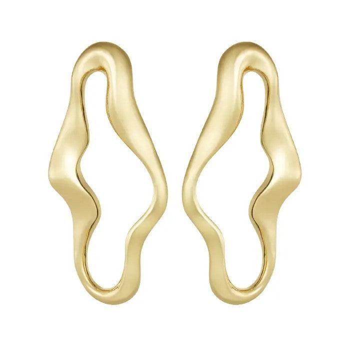 FRENCH RIVIERA | Wanda modern statement earrings (gold)