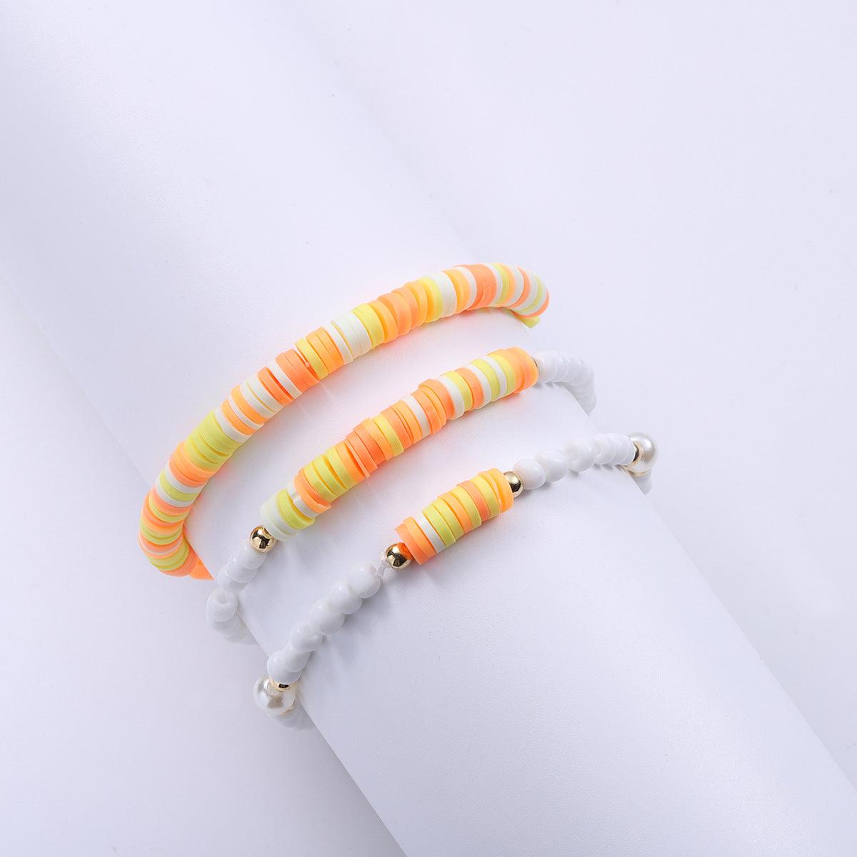 FRENCH RIVIERA | Sweeter Days - set of three orange-toned bracelets