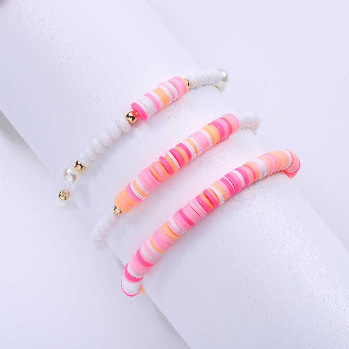 FRENCH RIVIERA | Sweeter Days - set of three pink bracelets