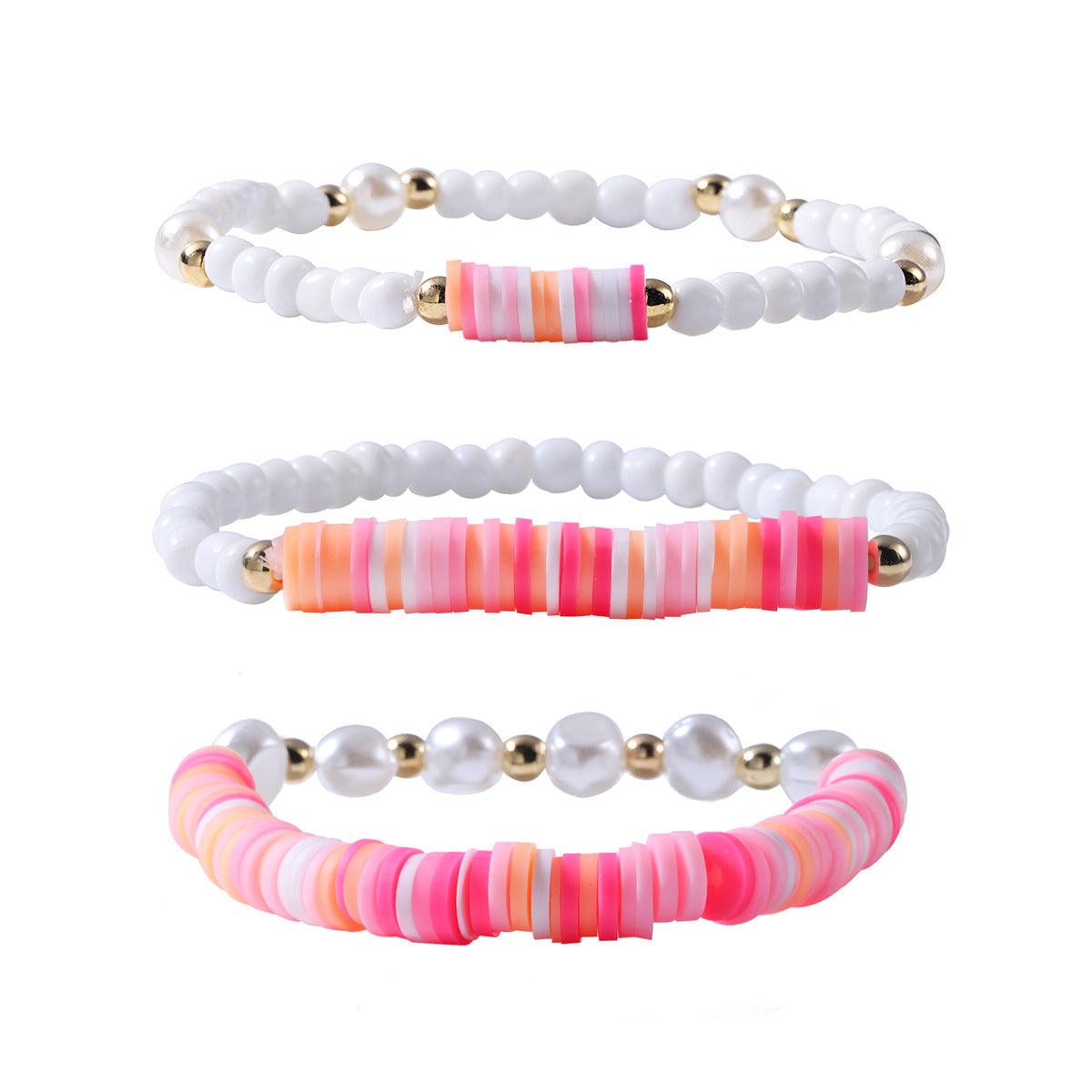 FRENCH RIVIERA | Sweeter Days - set of three pink bracelets