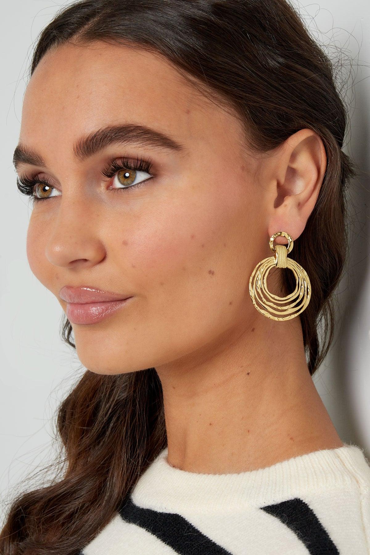 FRENCH RIVIERA | Bérénice geometric surgical steel earrings (gold)